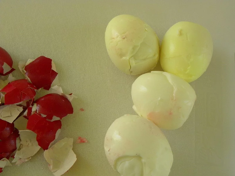Peeled Easter eggs image