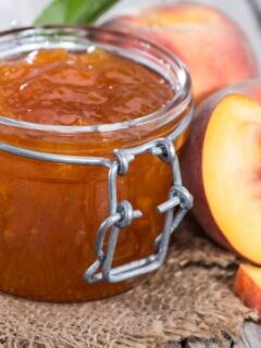 Peach and Nectarine Jam in a jar image