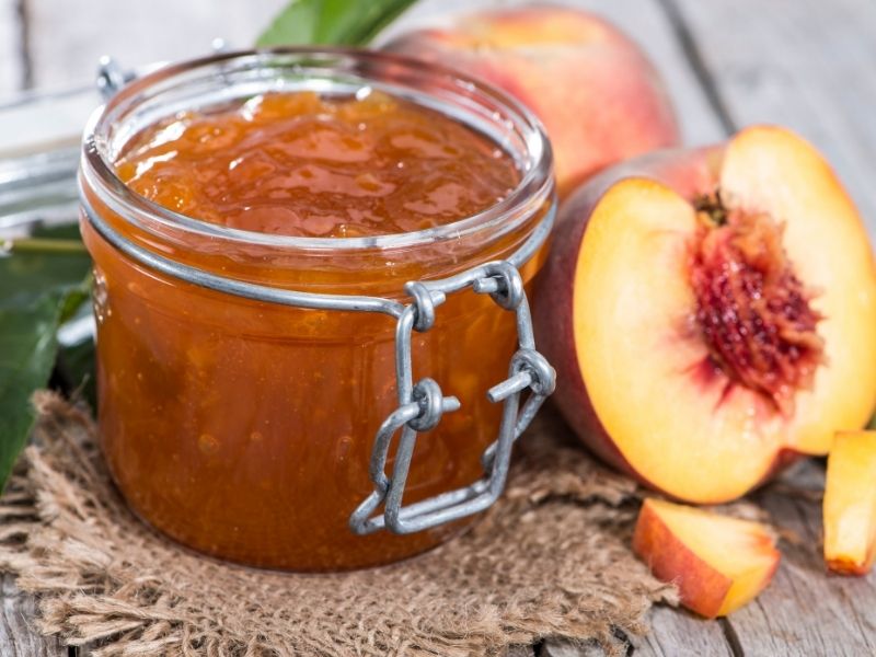Peach and Nectarine Jam in a jar image