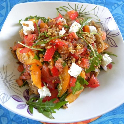 Apricot dakos salad image