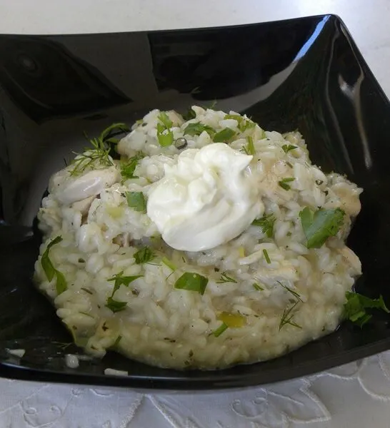Greek-Style Chicken Tarragon Risotto