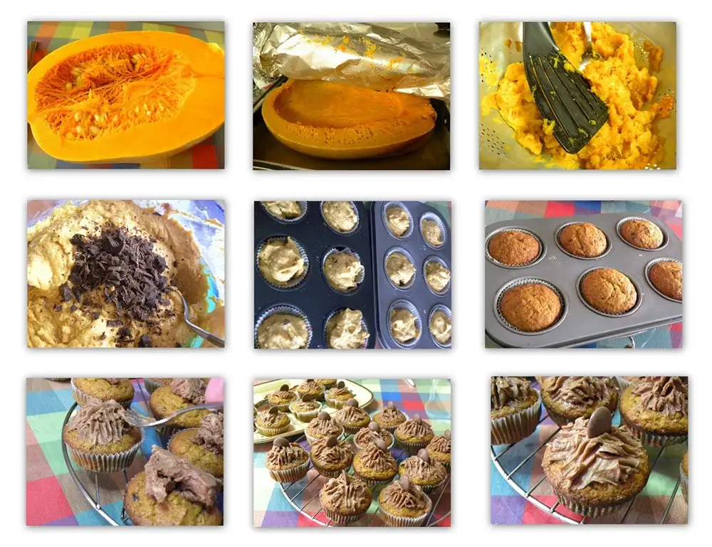 Collage Making Butternut Squash Muffins image