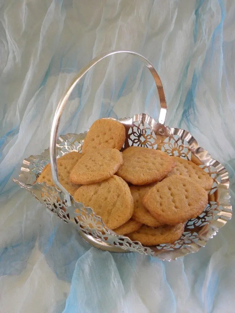 Peanut Butter Cookies in a silver bowl image