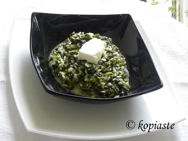 Spinach risotto image