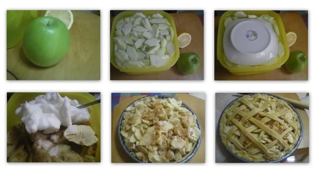 Collage Apple pie with lattice image