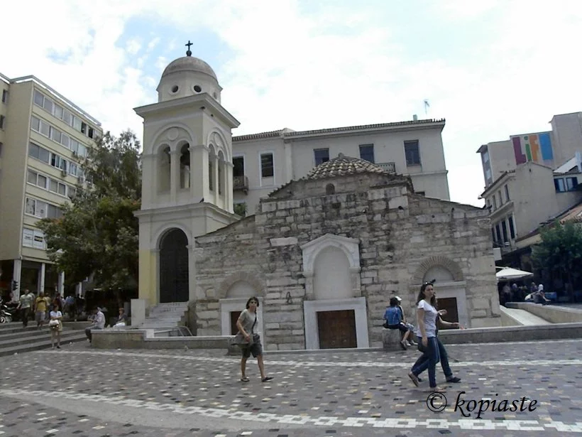 Monstiraki Square Pantanassa church