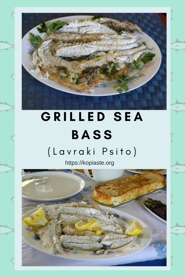 collage baked sea bass image