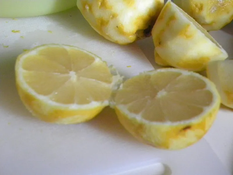 Lemons grated and cut image