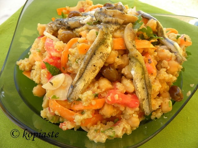 Chickpea Quinoa Salad with Anchovies2