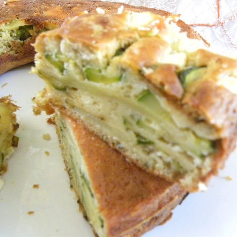 Greek Zucchini, Potato & Feta Cake