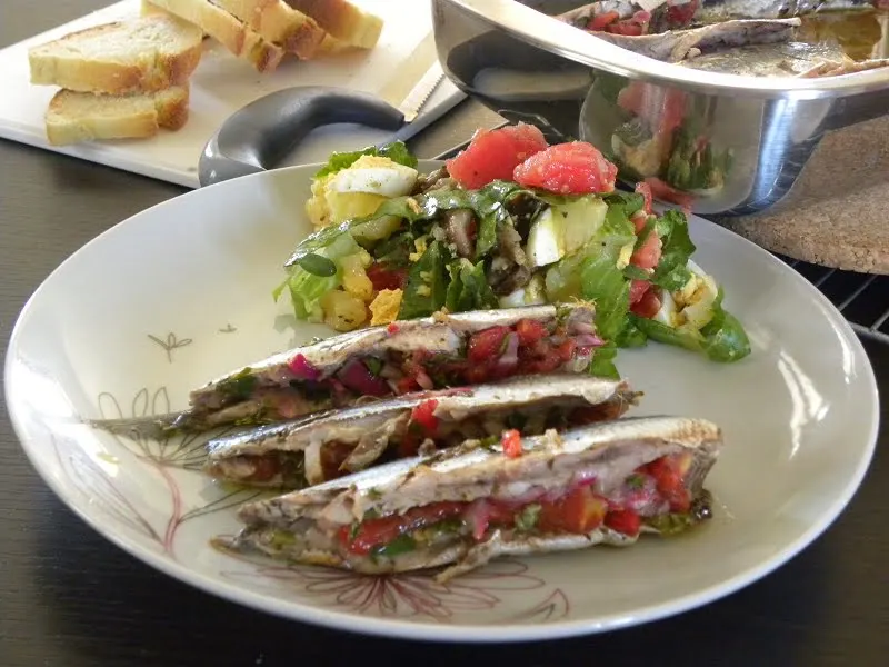 Stuffed baked anchovies image