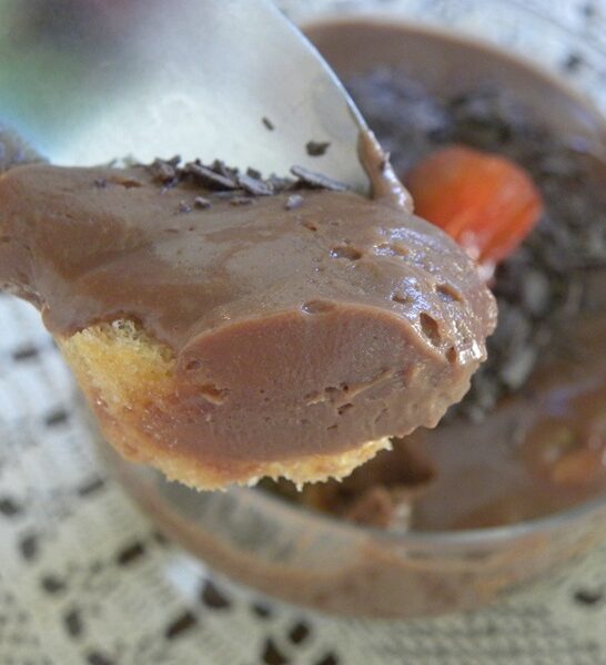 Chocolate-Lemon Posset with Savoyard Cookies