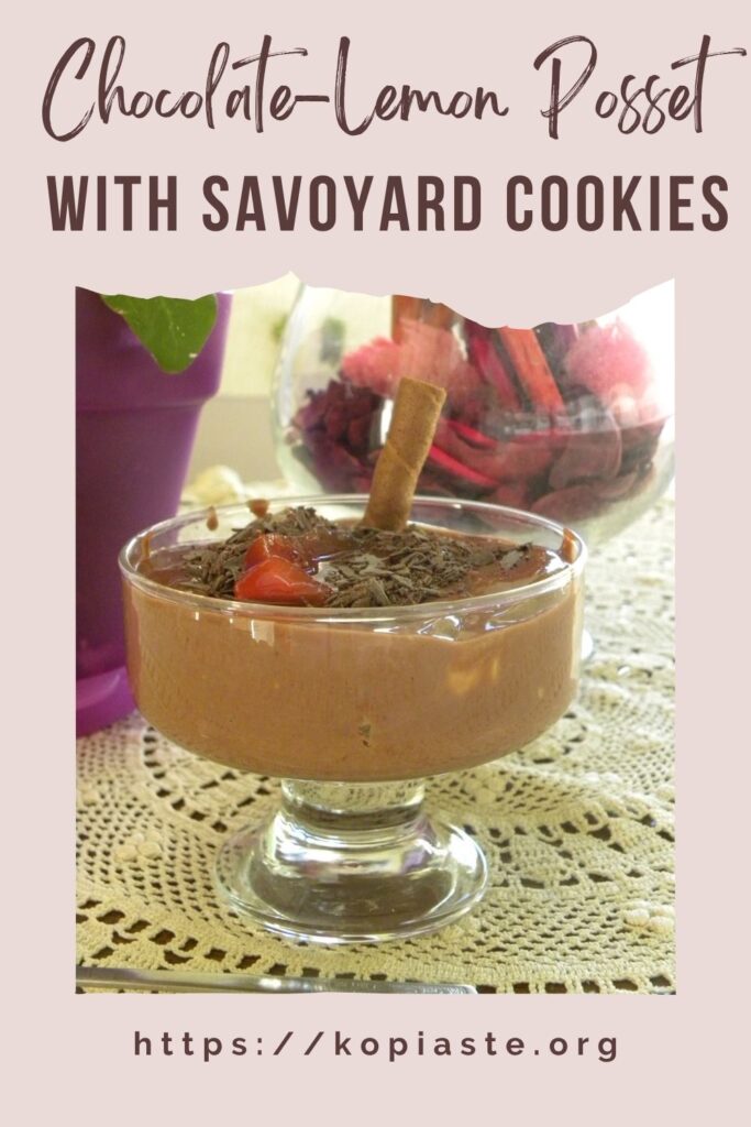 Collage Chocolate-Lemon Posset with Savoyard Cookies image