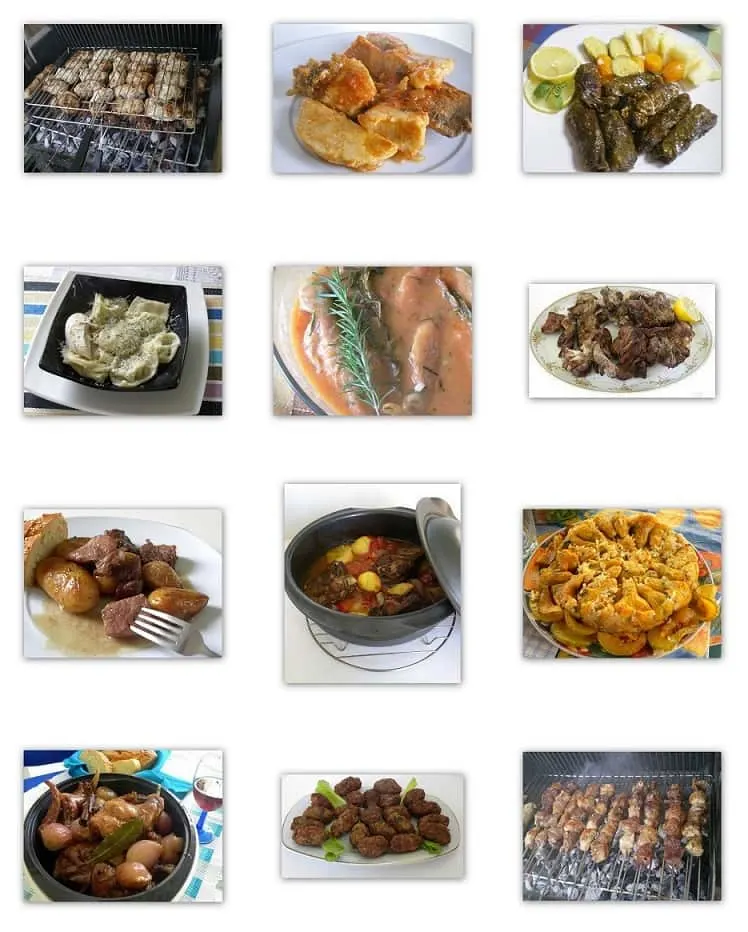 Collage main dishes