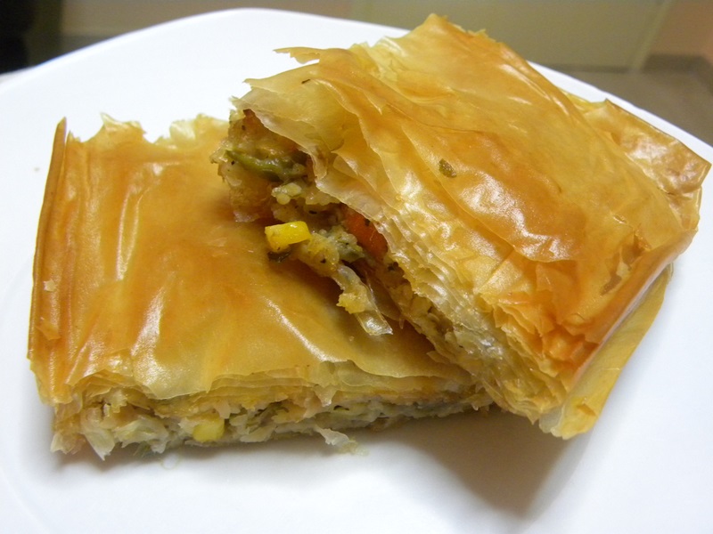 Psaropita - Fish pie cut and served image