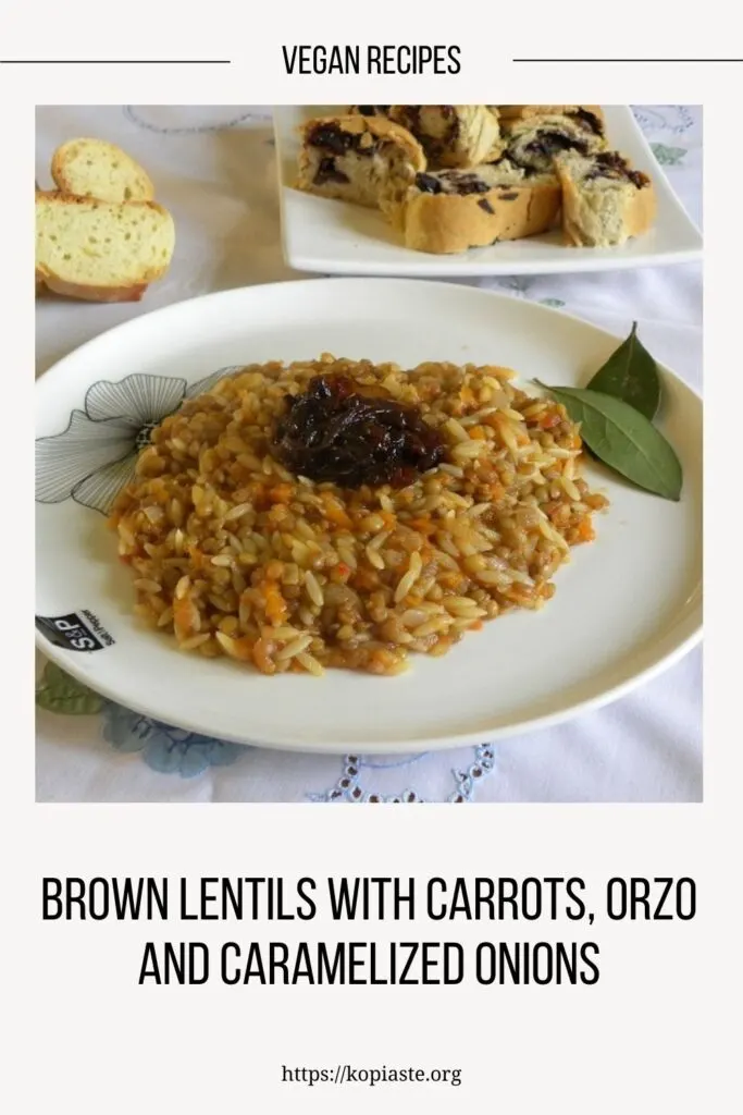 Lentils with carrot and orzo image