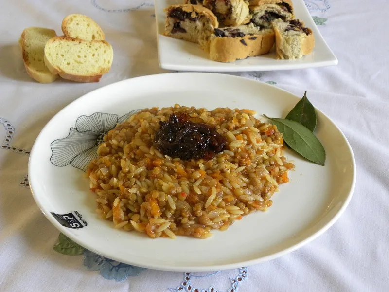 Lentils with carrot and orzo image