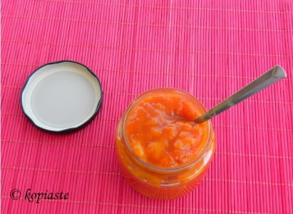 Apricot Jam in a jar
