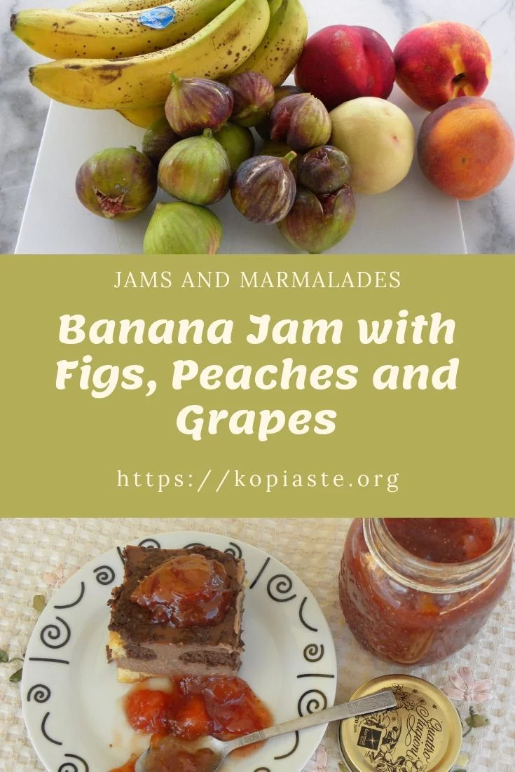 Banana Jam with Figs, Peaches and Grapes Image