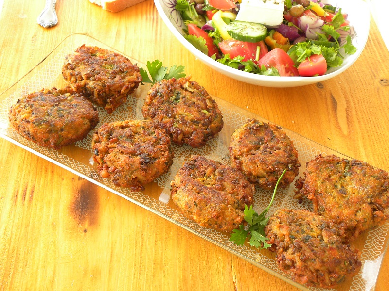 Greek veggie burgers image