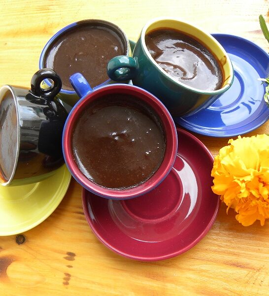4 Chocolate Puddings with Petimezi and Charoupomelo