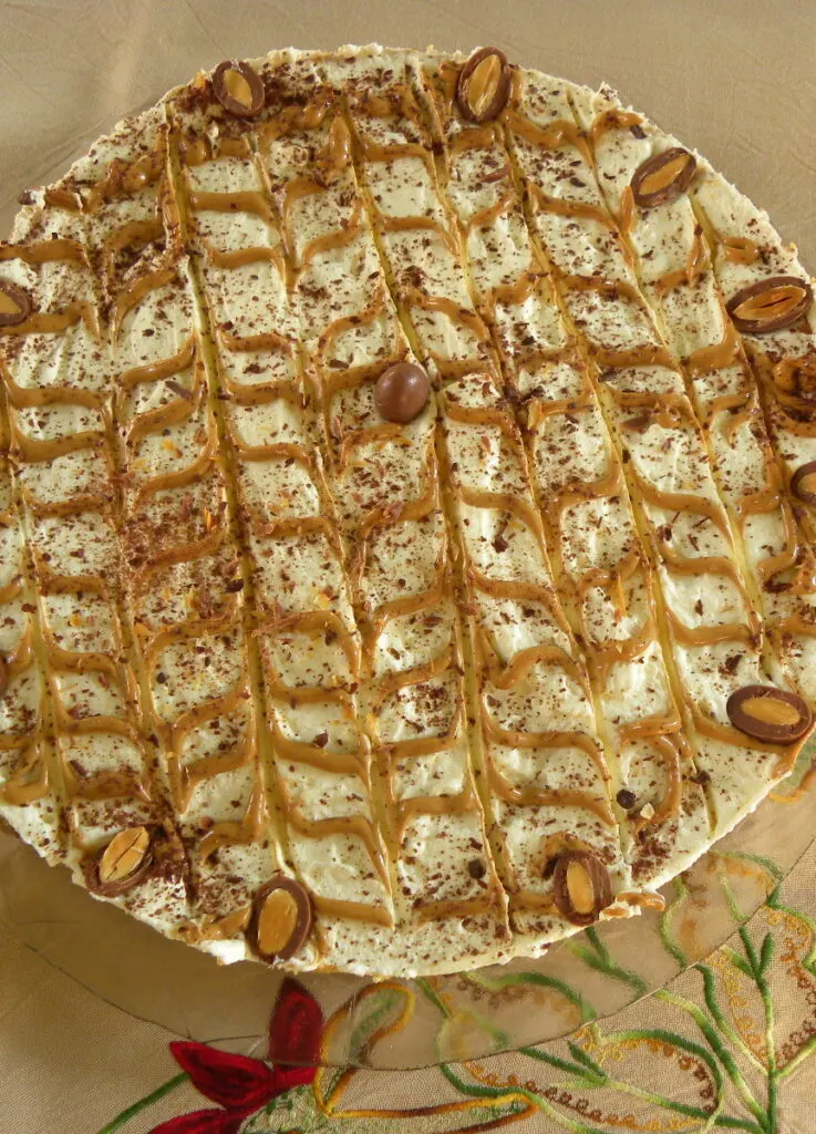 Dulce de Leche and Almond Chocolate Cheesecake image