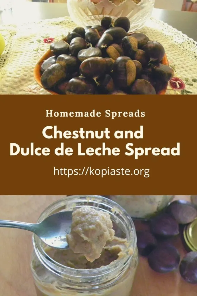 collage chestnut and dulce de leche spread image