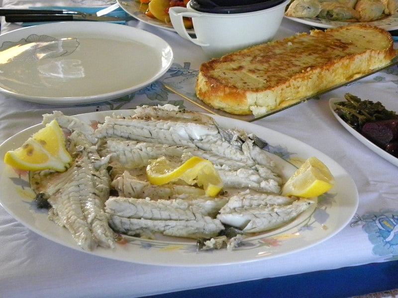 Baked fish with vegetables image
