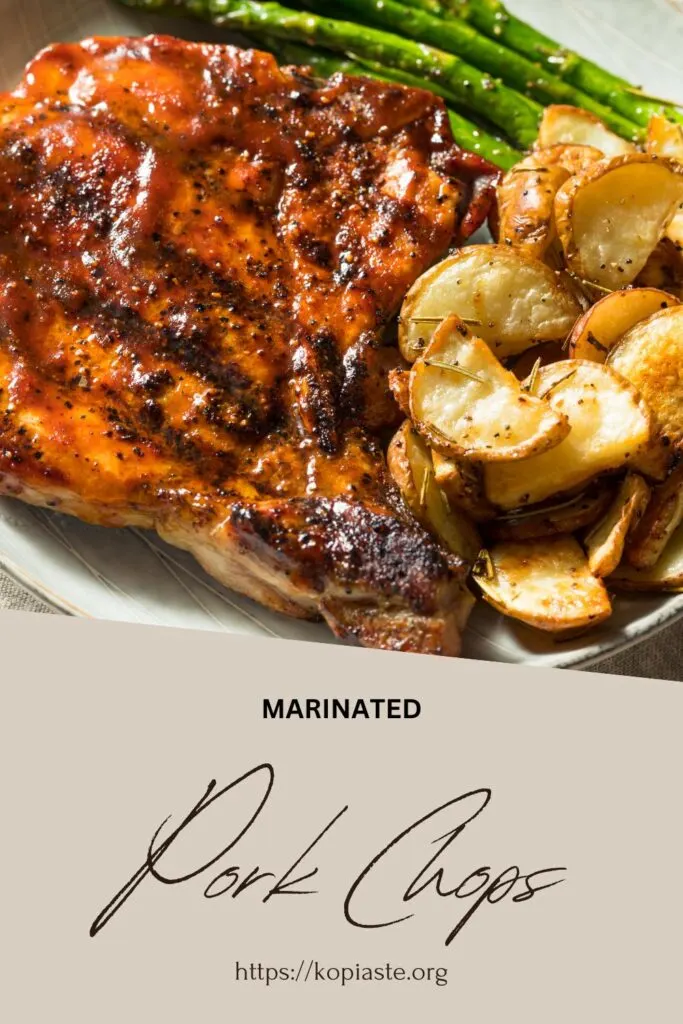 Collage marinated pork chops image