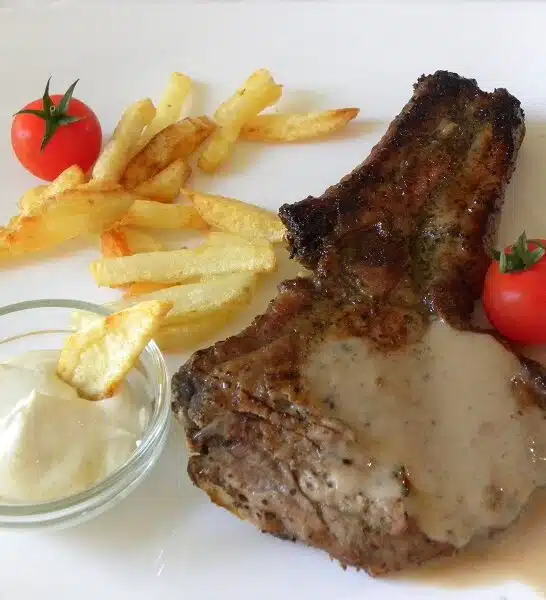 Marinated Pork chops with Sweet and Sour Sauce