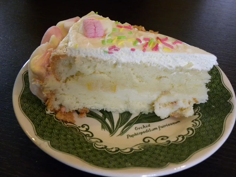 Marshmallows Cake cut image