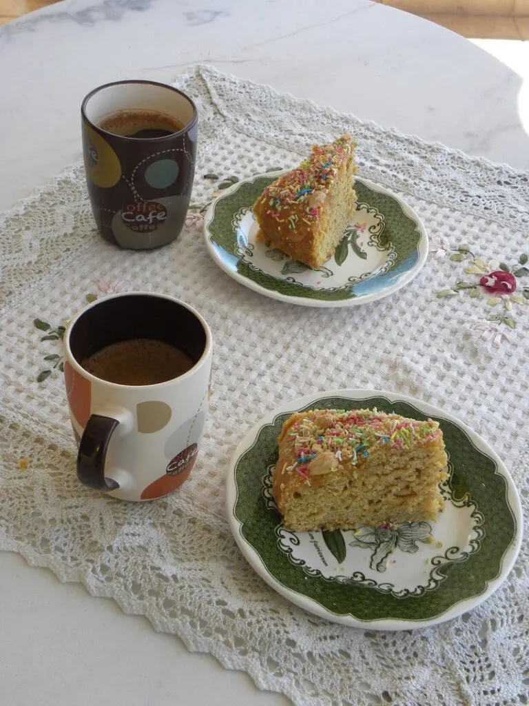Vegan Butternut Squash Cake with Greek coffee image