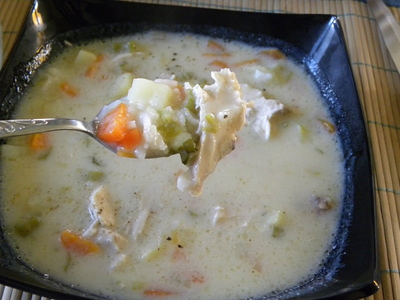 Chicken Soup Avgolemono with Vegetables