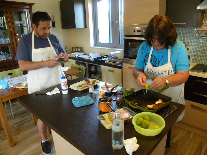 Cooking class making halloumi appetizer image