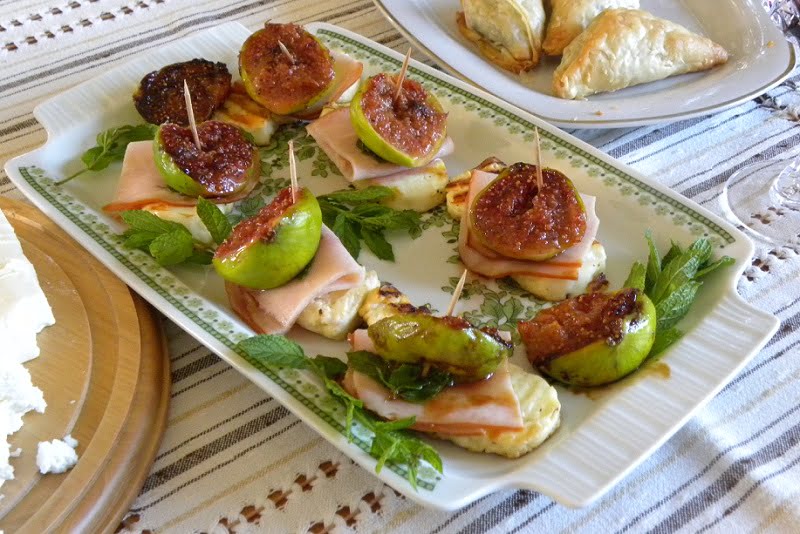 Grilled Halloumi and Fig Appetizer and 8th year Blog Anniversary
