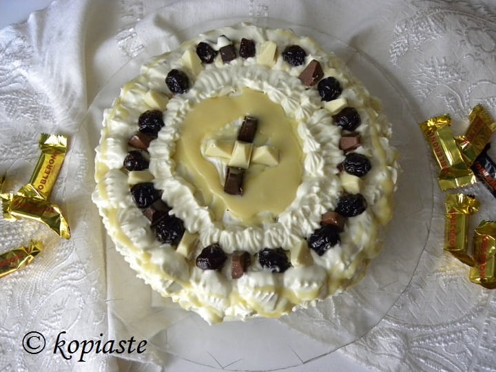 Toblerone Cake with Cream Cheese and White Chocolate