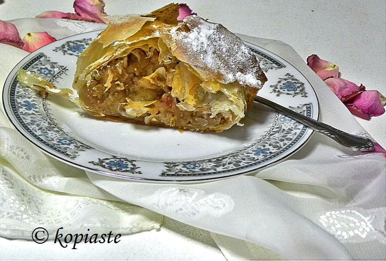 Apple strudel with store bought phyllo