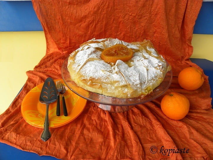 Portokalopita orange pie