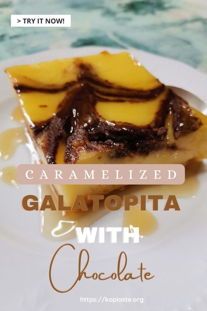 Collage Caramelized Galatopita with Chocolate image