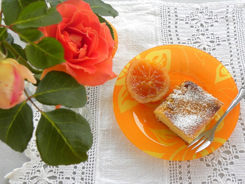 Galatopita with rose and orange picture