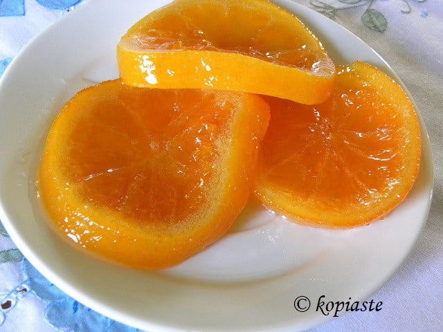 Glyko Portokali (Whole Orange Fruit Preserve in Slices) and Orange Cake