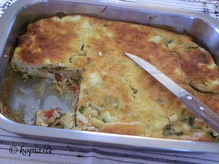 Chaniotiko Boureki with potatoes and zucchi image Chaniotiko Boureki with potatoes and zucchi image