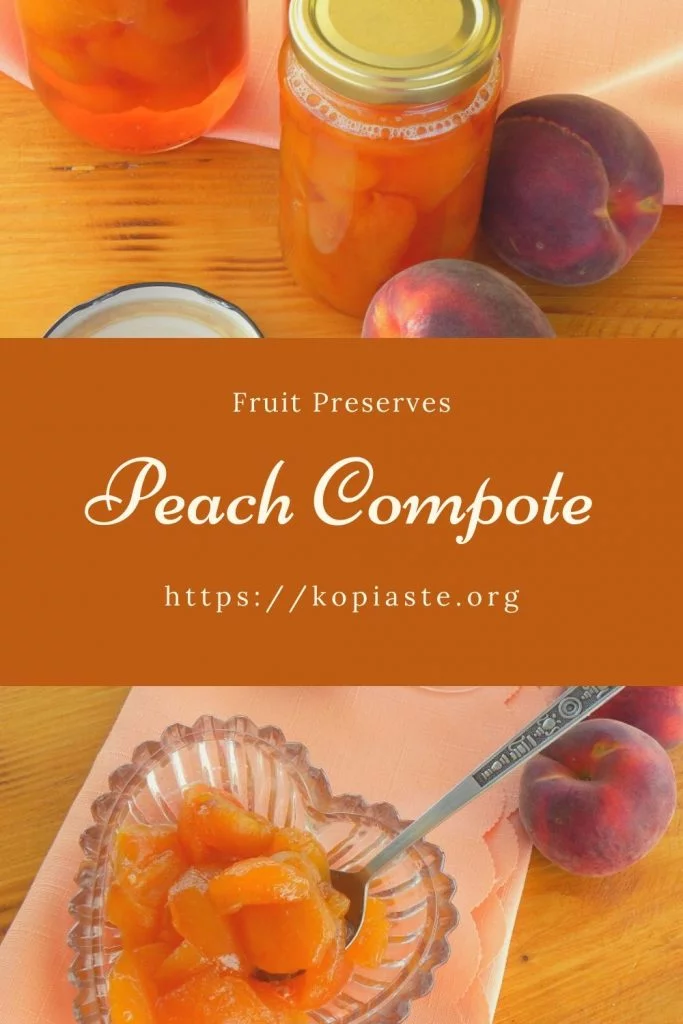 Collage Peach compote image