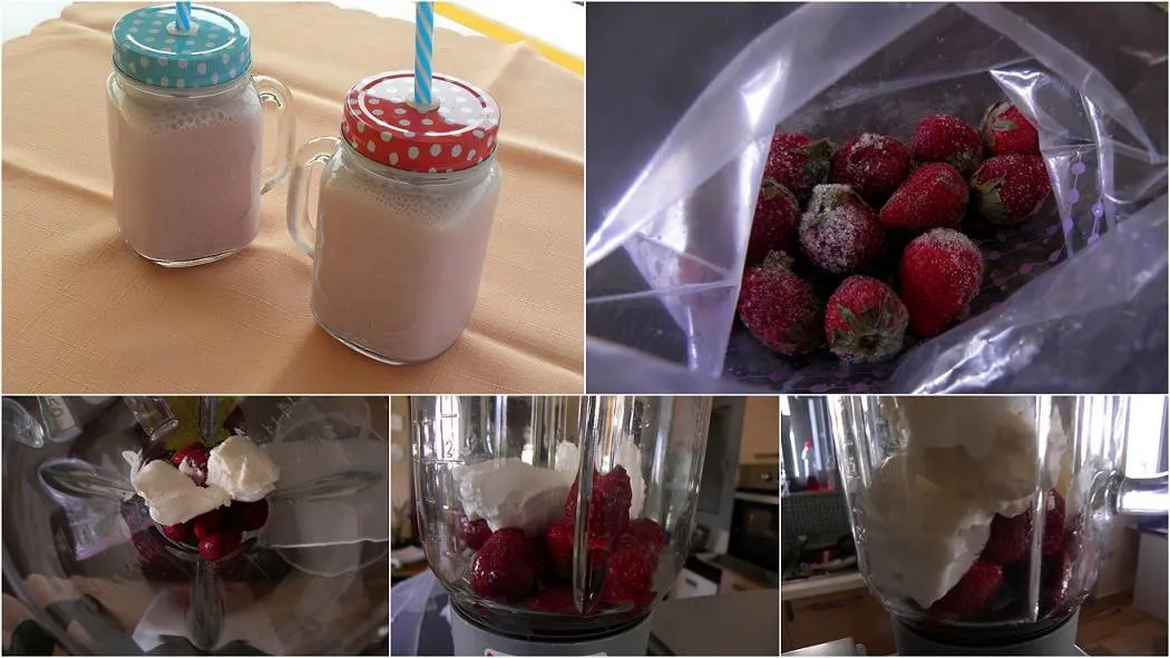 Collage Strawberry Smoothie