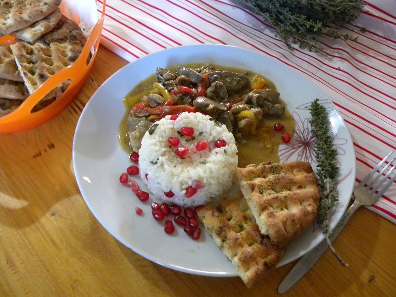 Lamb offal with oregano orange and mandarin image