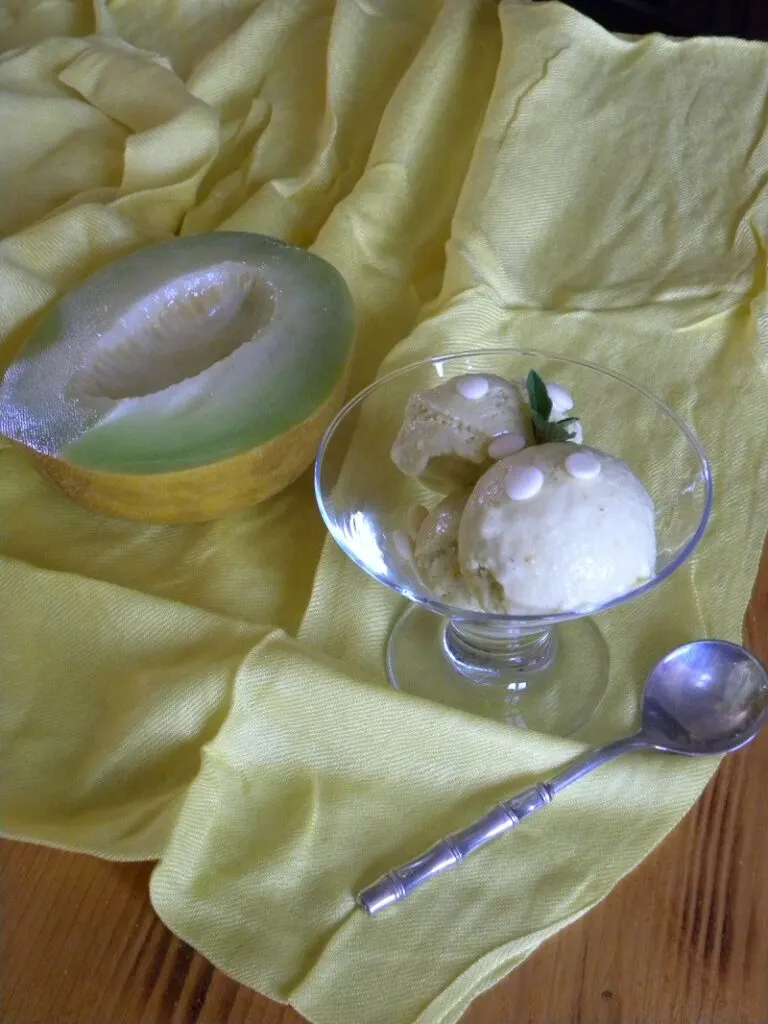 Lemon and Melon frozen greek yoghourt image