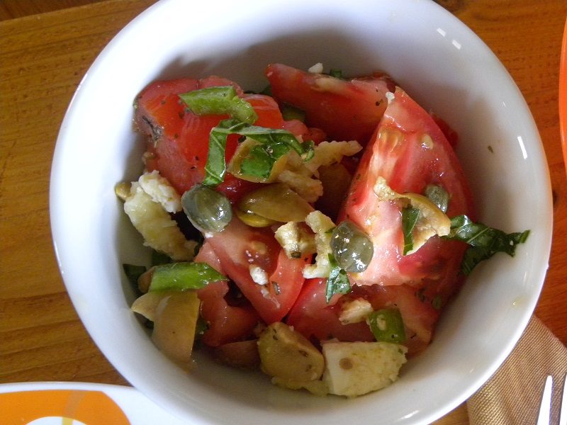 Tomato and Basil Salad with Feta