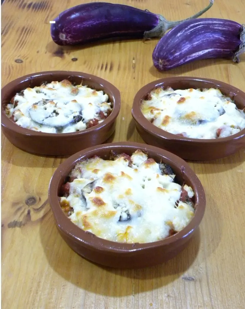 baked eggplants saganaki image