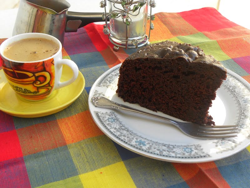 Chocolate Mayonnaise Cake with Cappuccino Glaze image