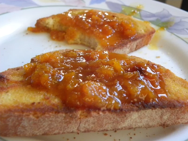 Toasted Bread with Mandarin marmalade photo